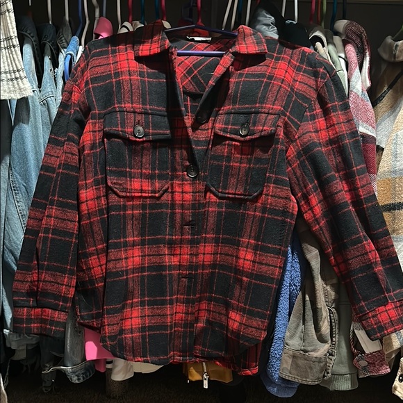 Tops - Plaid Shacket